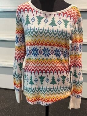 Women's Multicolor Fair Isle Crewneck Sweater